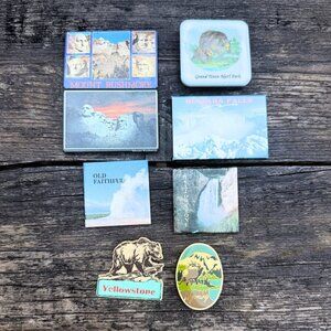 Lot of 8 Vintage Souvenir Refrigerator Magnets Landmarks Historical State Parks